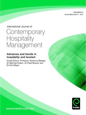 cover image of International Journal of Contemporary Hospitality Management, Volume 22, Issue 7